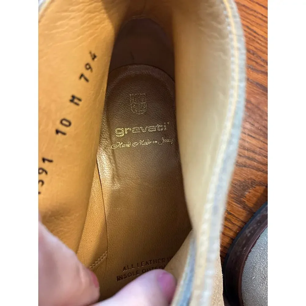 Gravati Suede Leather Lace Up Chukka Boots Tan Men's Size 10